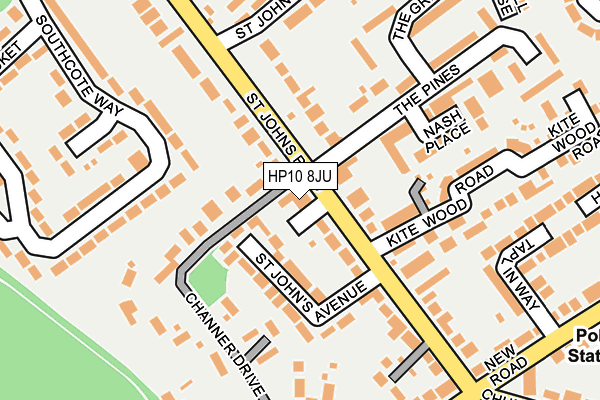 HP10 8JU map - OS OpenMap – Local (Ordnance Survey)