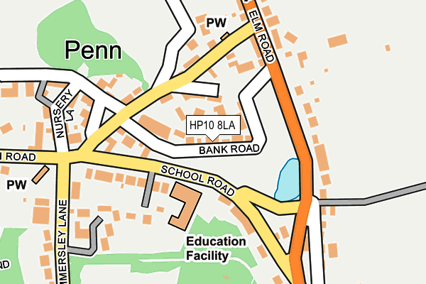 HP10 8LA map - OS OpenMap – Local (Ordnance Survey)