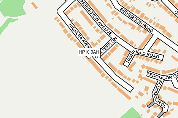 HP10 9AH map - OS OpenMap – Local (Ordnance Survey)