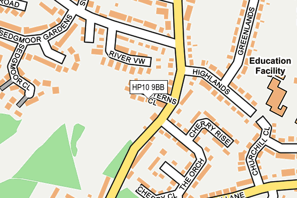 HP10 9BB map - OS OpenMap – Local (Ordnance Survey)