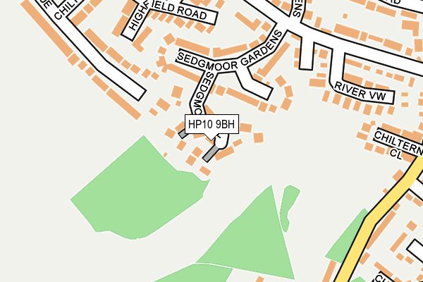 HP10 9BH map - OS OpenMap – Local (Ordnance Survey)
