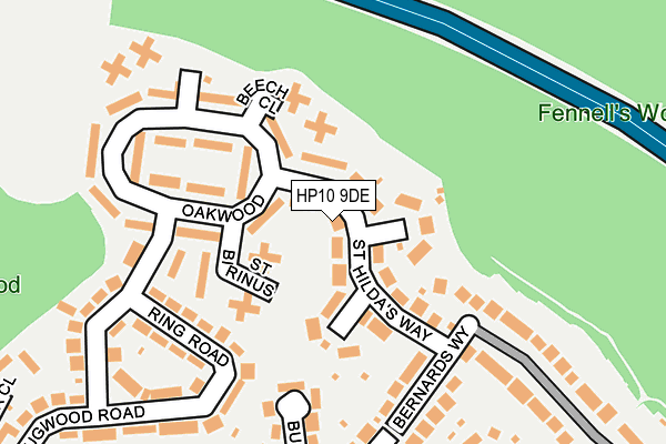 HP10 9DE map - OS OpenMap – Local (Ordnance Survey)