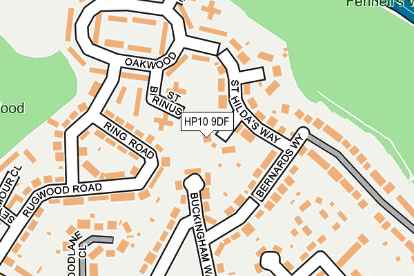 HP10 9DF map - OS OpenMap – Local (Ordnance Survey)