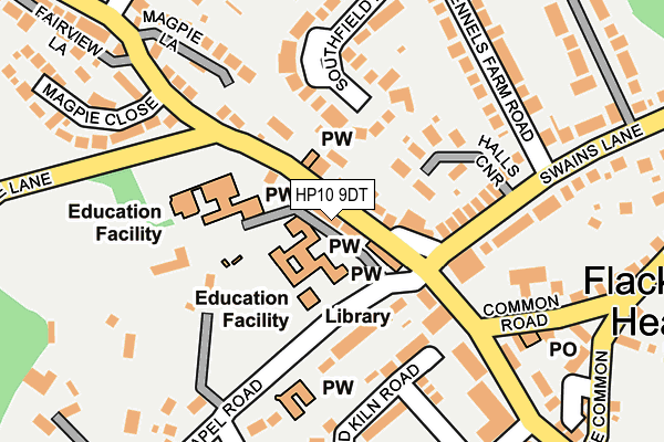 HP10 9DT map - OS OpenMap – Local (Ordnance Survey)