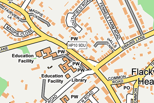 HP10 9DU map - OS OpenMap – Local (Ordnance Survey)