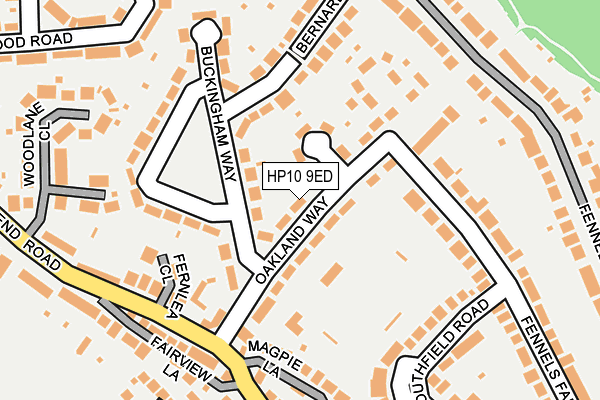 HP10 9ED map - OS OpenMap – Local (Ordnance Survey)