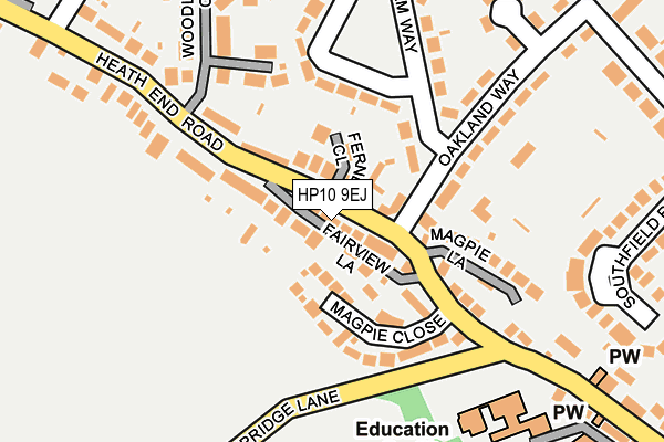 HP10 9EJ map - OS OpenMap – Local (Ordnance Survey)