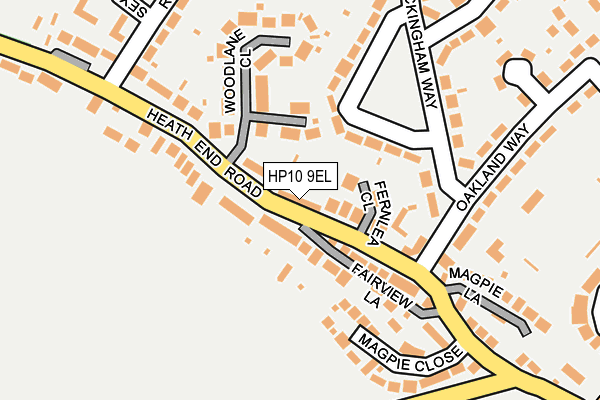 HP10 9EL map - OS OpenMap – Local (Ordnance Survey)