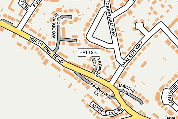 HP10 9HJ map - OS OpenMap – Local (Ordnance Survey)