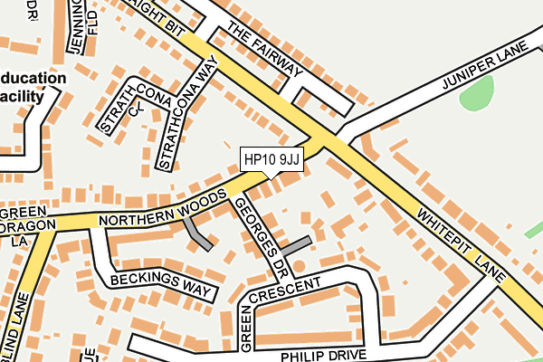 HP10 9JJ map - OS OpenMap – Local (Ordnance Survey)