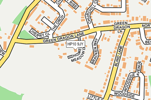 HP10 9JY map - OS OpenMap – Local (Ordnance Survey)