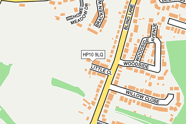 HP10 9LQ map - OS OpenMap – Local (Ordnance Survey)