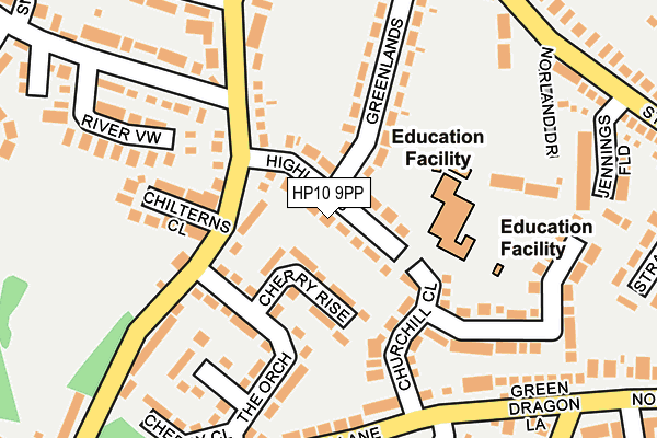 HP10 9PP map - OS OpenMap – Local (Ordnance Survey)