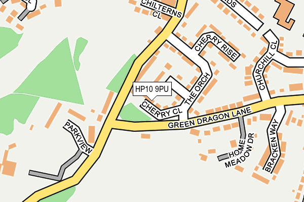 HP10 9PU map - OS OpenMap – Local (Ordnance Survey)