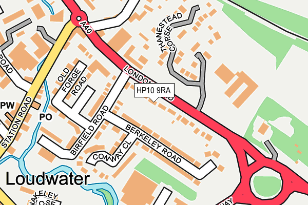 HP10 9RA map - OS OpenMap – Local (Ordnance Survey)