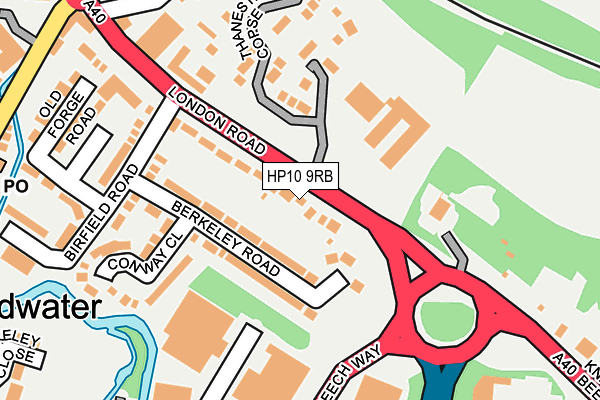 HP10 9RB map - OS OpenMap – Local (Ordnance Survey)