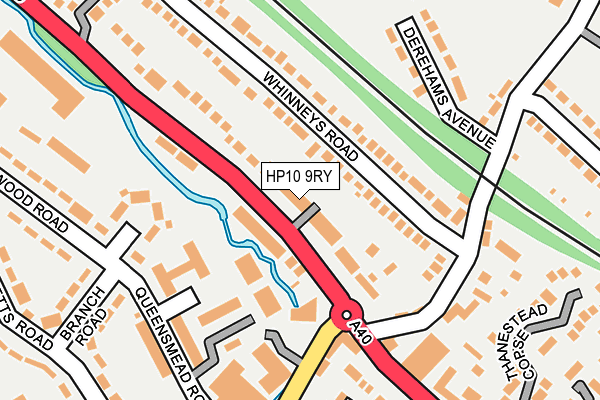 HP10 9RY map - OS OpenMap – Local (Ordnance Survey)