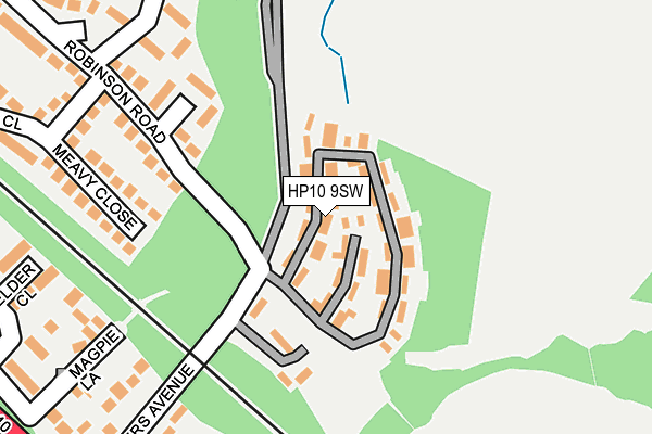 HP10 9SW map - OS OpenMap – Local (Ordnance Survey)