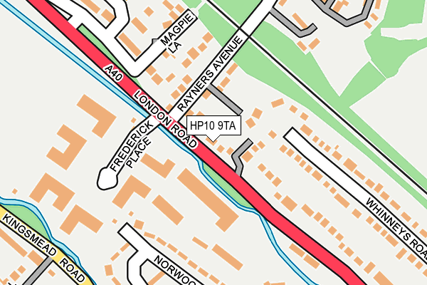 HP10 9TA map - OS OpenMap – Local (Ordnance Survey)