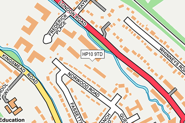 HP10 9TD map - OS OpenMap – Local (Ordnance Survey)