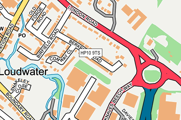 HP10 9TS map - OS OpenMap – Local (Ordnance Survey)