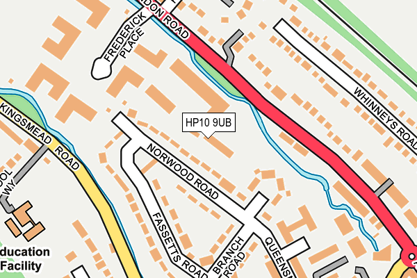 HP10 9UB map - OS OpenMap – Local (Ordnance Survey)