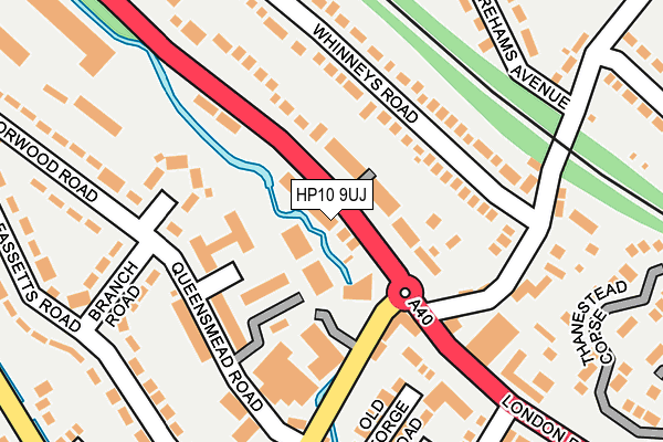 HP10 9UJ map - OS OpenMap – Local (Ordnance Survey)