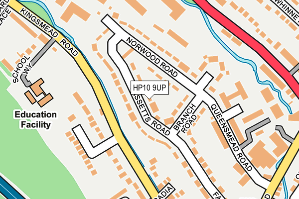 HP10 9UP map - OS OpenMap – Local (Ordnance Survey)