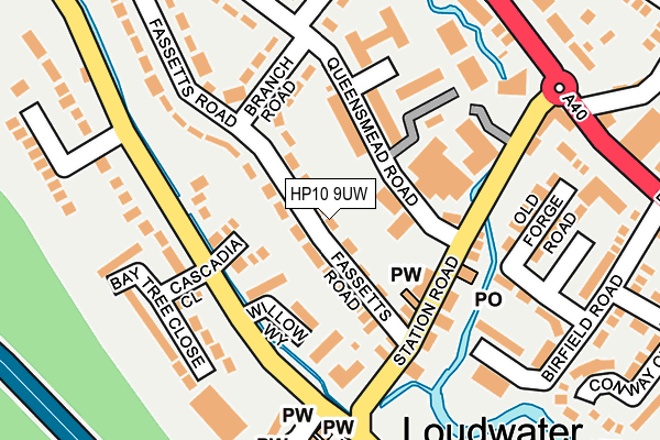 HP10 9UW map - OS OpenMap – Local (Ordnance Survey)