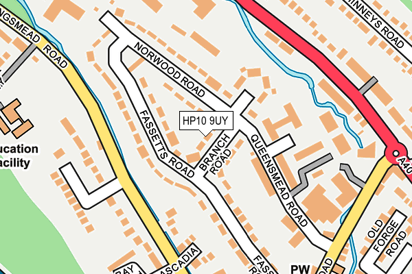 HP10 9UY map - OS OpenMap – Local (Ordnance Survey)