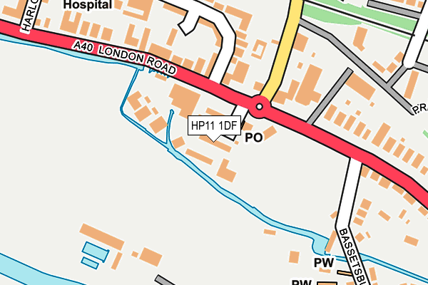 HP11 1DF map - OS OpenMap – Local (Ordnance Survey)