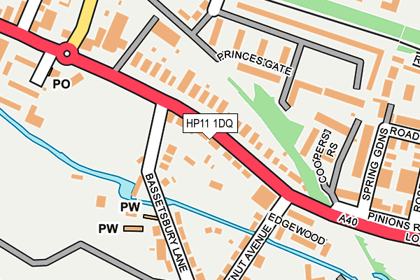 HP11 1DQ map - OS OpenMap – Local (Ordnance Survey)