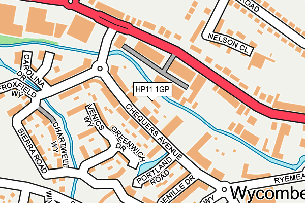 HP11 1GP map - OS OpenMap – Local (Ordnance Survey)