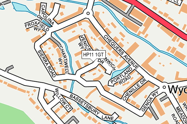 HP11 1GT map - OS OpenMap – Local (Ordnance Survey)