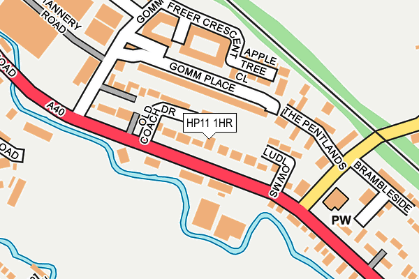 HP11 1HR map - OS OpenMap – Local (Ordnance Survey)