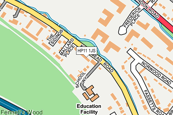 HP11 1JS map - OS OpenMap – Local (Ordnance Survey)