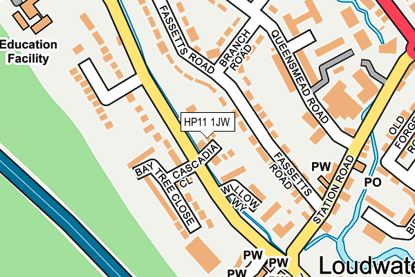 HP11 1JW map - OS OpenMap – Local (Ordnance Survey)
