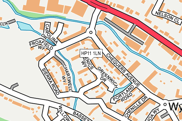 HP11 1LN map - OS OpenMap – Local (Ordnance Survey)