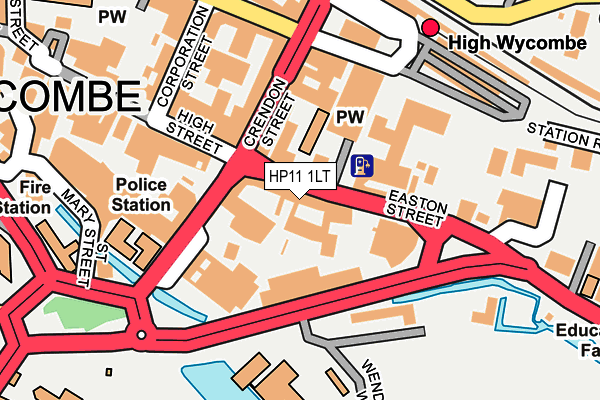 HP11 1LT map - OS OpenMap – Local (Ordnance Survey)