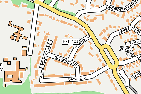 HP11 1QJ map - OS OpenMap – Local (Ordnance Survey)