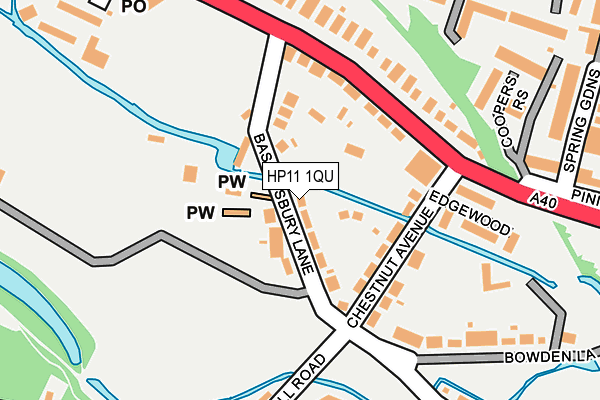 HP11 1QU map - OS OpenMap – Local (Ordnance Survey)