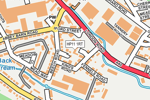 HP11 1RT map - OS OpenMap – Local (Ordnance Survey)