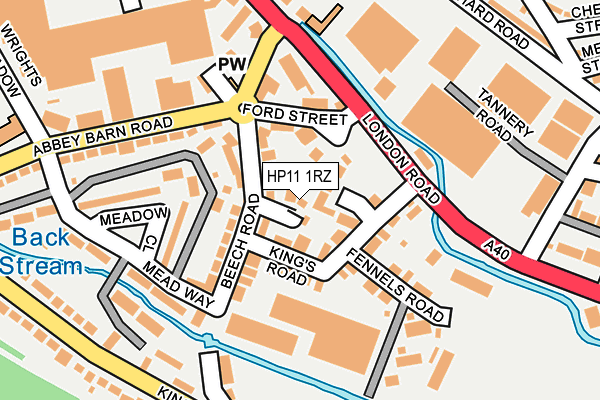HP11 1RZ map - OS OpenMap – Local (Ordnance Survey)