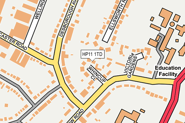 HP11 1TD map - OS OpenMap – Local (Ordnance Survey)