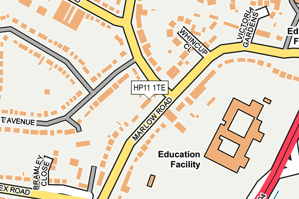 HP11 1TE map - OS OpenMap – Local (Ordnance Survey)