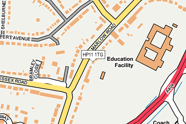HP11 1TG map - OS OpenMap – Local (Ordnance Survey)