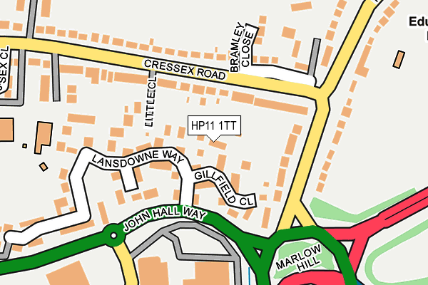 HP11 1TT map - OS OpenMap – Local (Ordnance Survey)