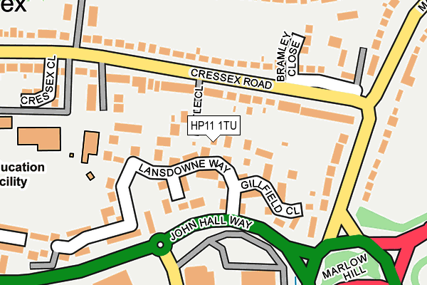 HP11 1TU map - OS OpenMap – Local (Ordnance Survey)