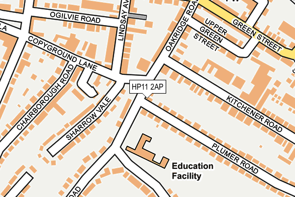 HP11 2AP map - OS OpenMap – Local (Ordnance Survey)