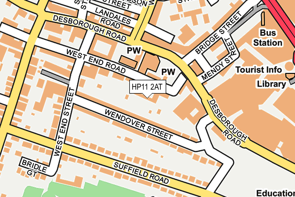 HP11 2AT map - OS OpenMap – Local (Ordnance Survey)